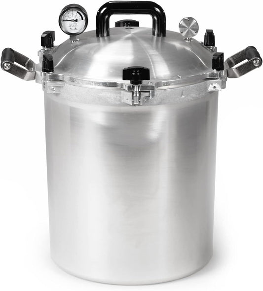 All American 1930: 21.5qt Pressure Cooker/Canner (The 921) – Exclusive Metal to Metal Sealing System – Easy to Open & Close – Suitable for Gas, Electric, or Flat Top Stoves – Made in the USA