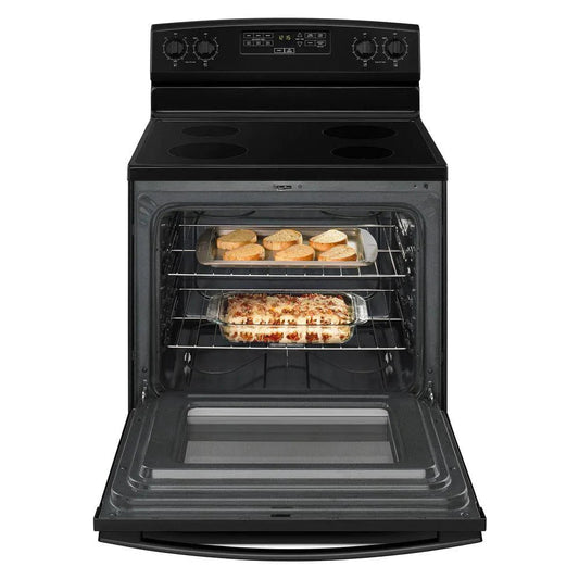 4.8 cu. ft. Electric Range in Stainless Steel Black