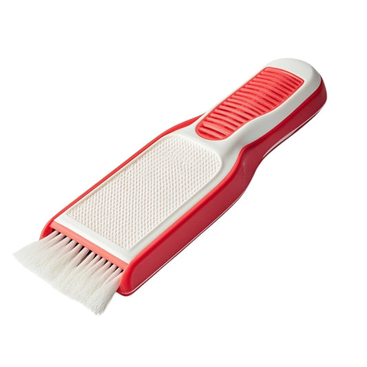 Kopel Pet Hair Remover for Furniture & Couch - Reusable Lint Roller Alternative - Self-Cleaning Two-Way Brush - No Adhesive Tapes Needed - Red/White